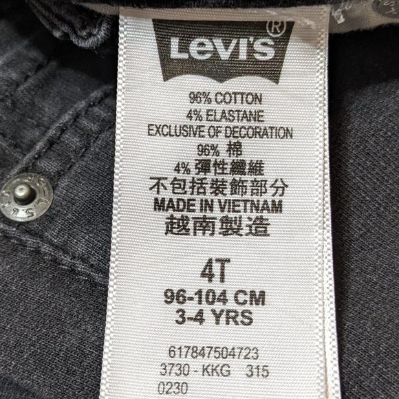 Levi's Super Skinny Knit Jeans in Black - size 4T - Picture 7 of 12